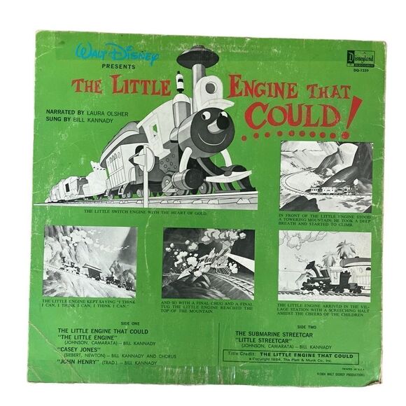 RARE WALT DISNEY THE LITTLE ENGINE THAT COULD + 2 STORIES VINTAGE VINYL RECORD - Picture 4 of 7